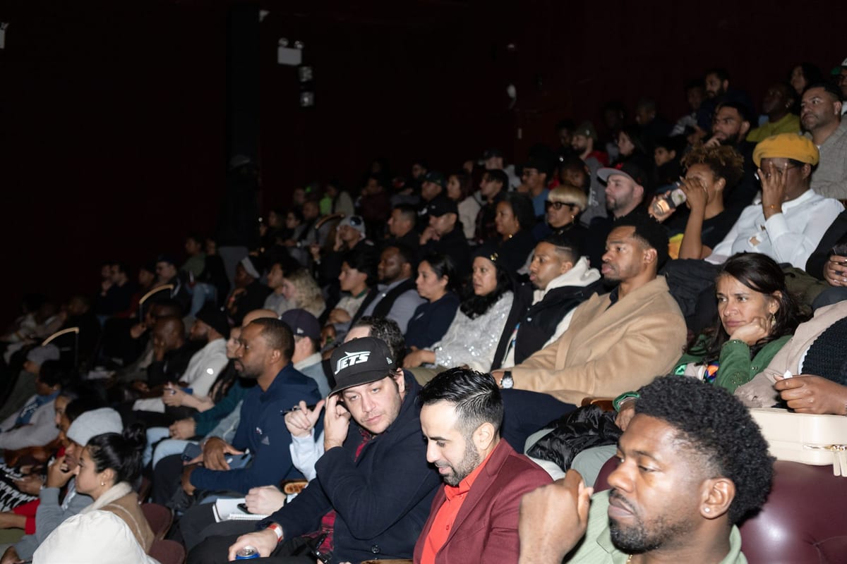 The audience listening
